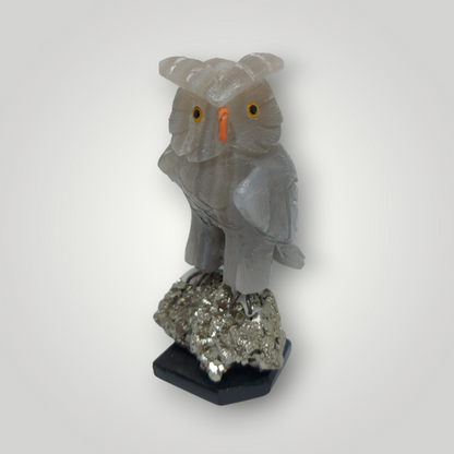 Animales de cuarzo con base de pirita