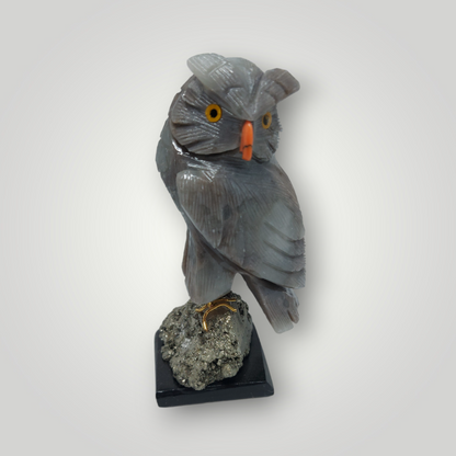 Animales de cuarzo con base de pirita
