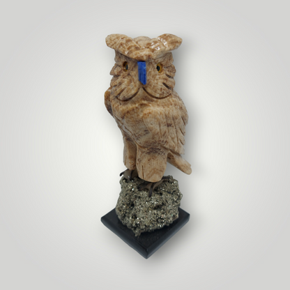 Animales de cuarzo con base de pirita