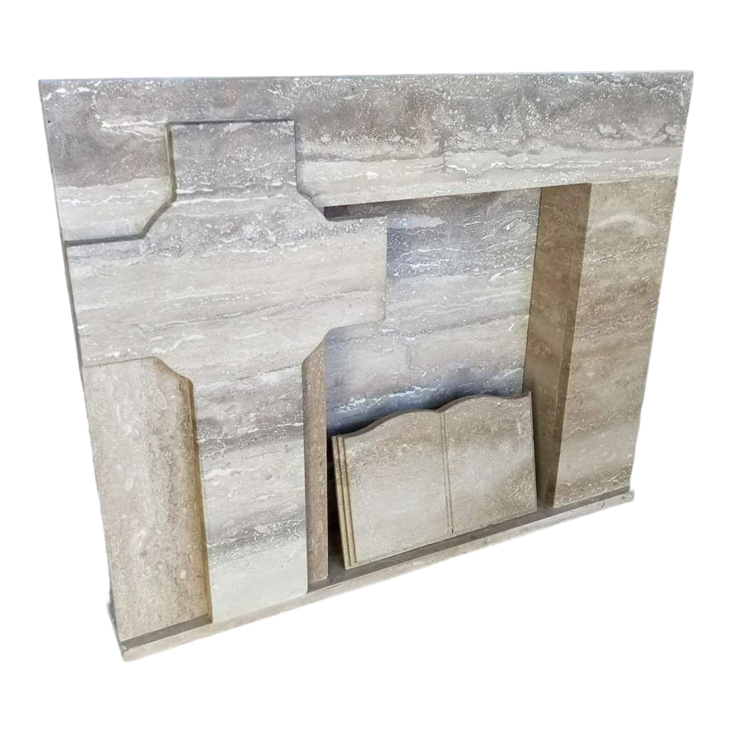 Lapida de mármol travertino para nicho A