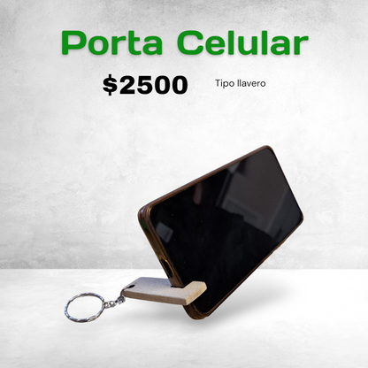Porta celular tipo llavero