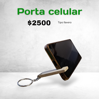 Porta celular tipo llavero