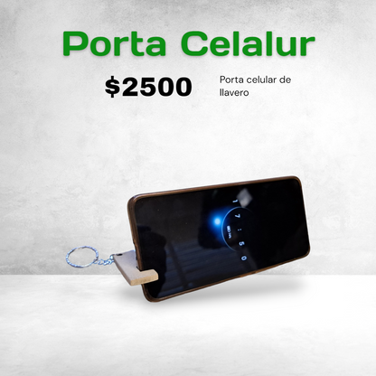 Porta celular tipo llavero