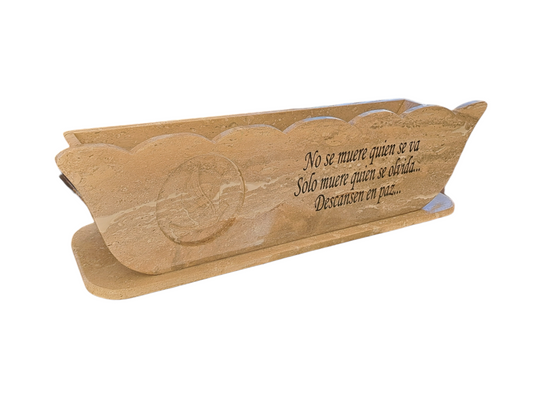 Jardinera de mármol travertino A1