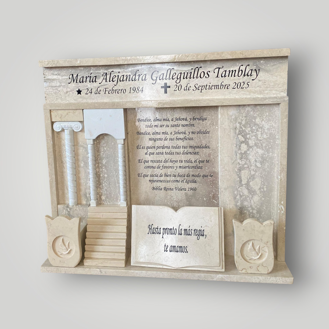 Lapida de nicho travertino tipo AC