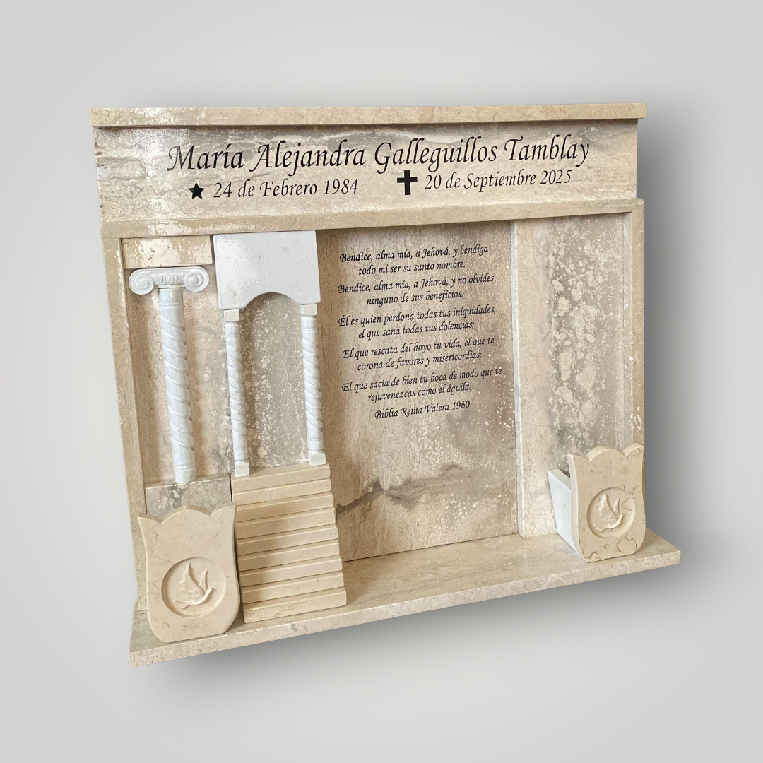 Lapida de nicho travertino tipo AC