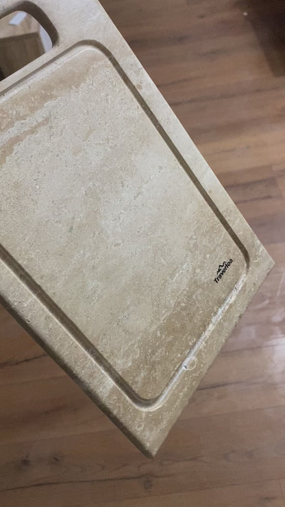 Tabla de Travertino Natural 30x20 cm – Edición Premium