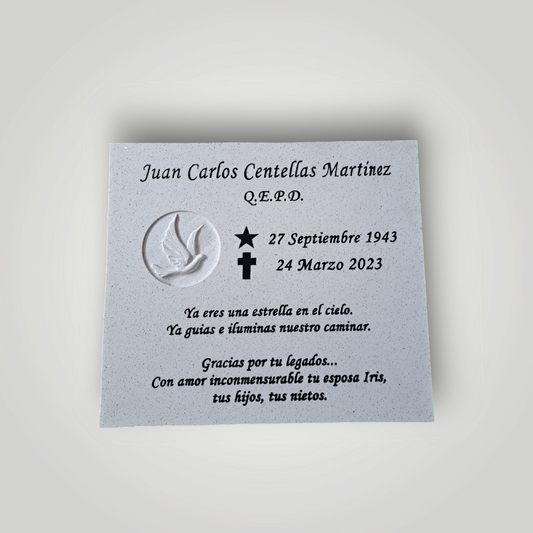 Lapida de cuarzo carrara