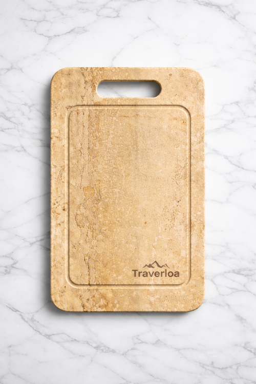 Tabla de Travertino Natural 30x20 cm – Edición Premium