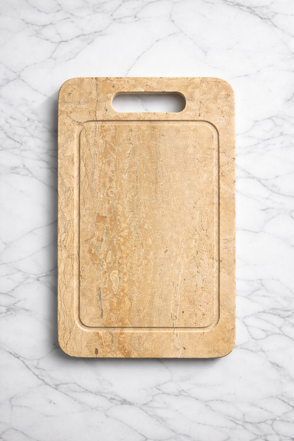 Tabla de Travertino Natural 30x20 cm – Edición Premium